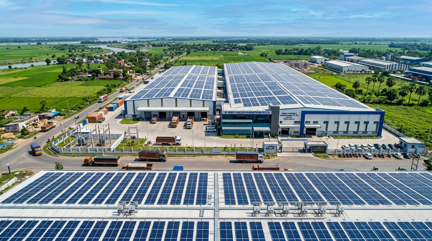 Commercial and industrial factory rooftop solar in Nadia