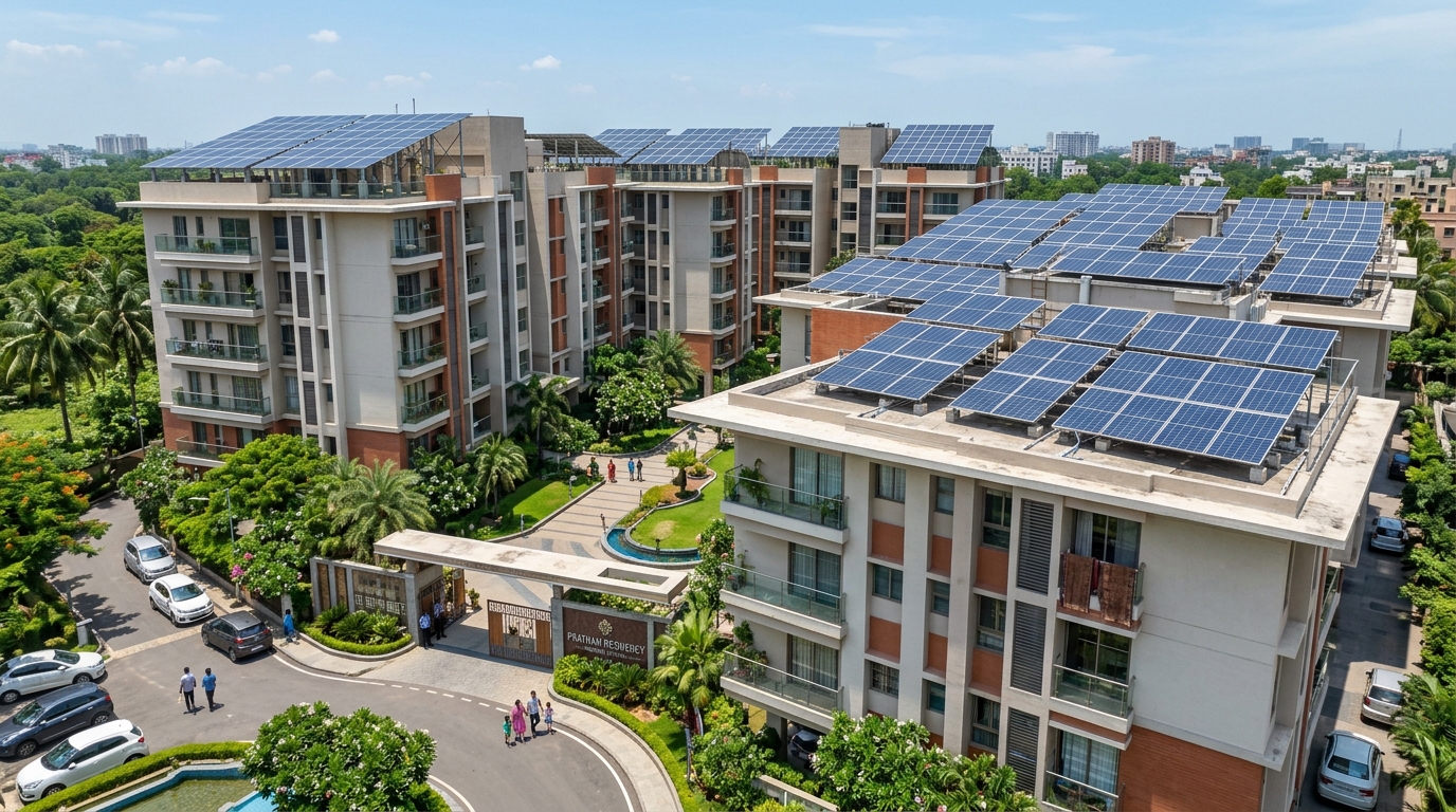 Rooftop solar for residential apartment societies in Nadia